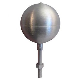Eder Flag Flagpole Ball top Ornament 4 Inch Aluminum Satin Finish