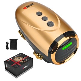 Professional Haircut Massager/Cordless Handheld Massager, Vibration Neck/Legs/Hands/face Massager, 2 Massage nodes 2600AMH（Golden）