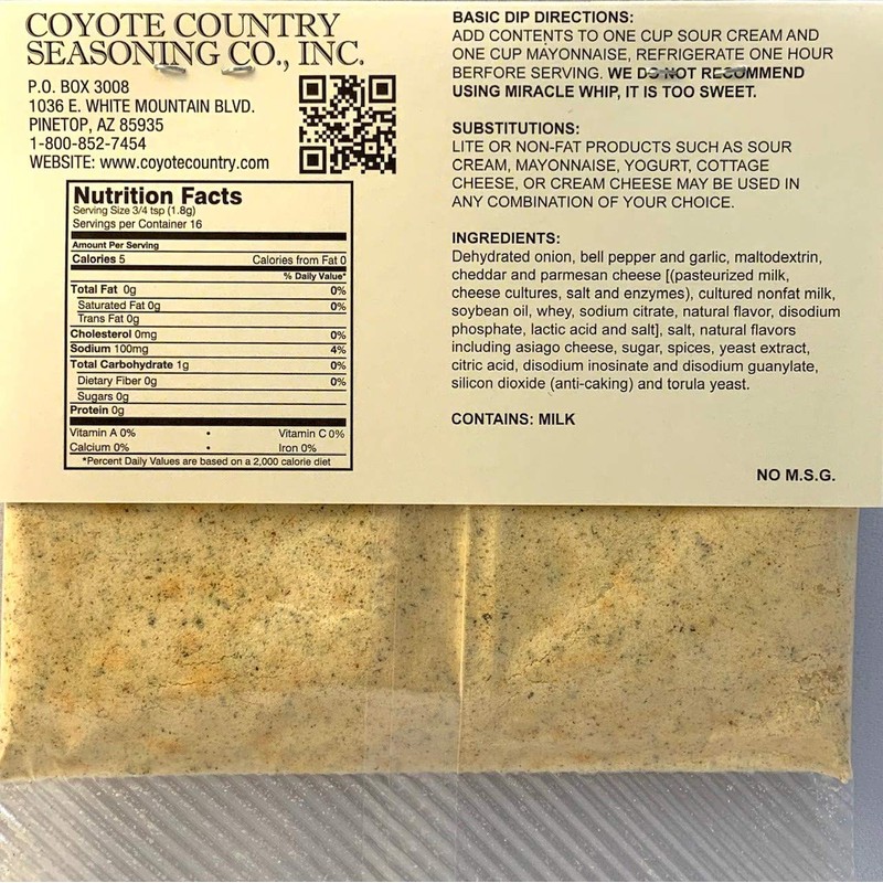 Coyote Country's Asiago and Sweet Red Pepper Dip Mix (3