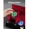 Simpirae Watch Travel Case for Men, PU Leather Watch Roll