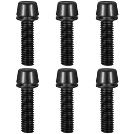 Pernos de vástago de bicicleta de color Allen de cabeza cónica con tornillo de arandela M5 x 18 mm para bicicleta de montaña, bicicleta de carretera, BMX, plegable (negro)