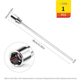 YiliYa Caravan Crank for Cordless Screwdriver with 19 mm Nut Adapter for Crank Supports Length 30 cm Cordless Screwdriver Attachment Extension