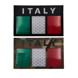 Italy Reflective IR Flag Patch Military Tactical Morale Europe Emblem Patch Patch Patch Clothes Backpack Accessories