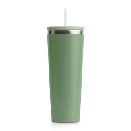 RTIC 28oz Everyday Tumbler Insulated Stainless Steel Portable Travel Coffee Cup with Straw, Spill-Resistant Lid, BPA-Free, Hot and Cold Drink, Ceramic Lining, Sage