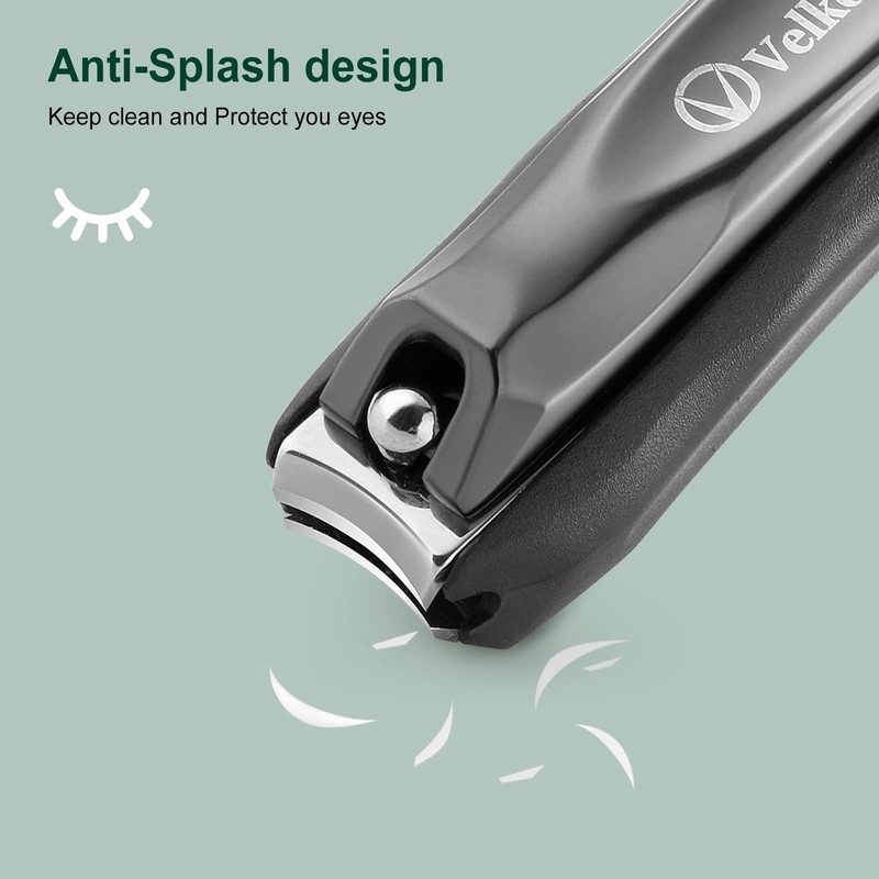 Nail Clippers with Catcher 2-Pack, Long Handle, Sharp & Sturdy