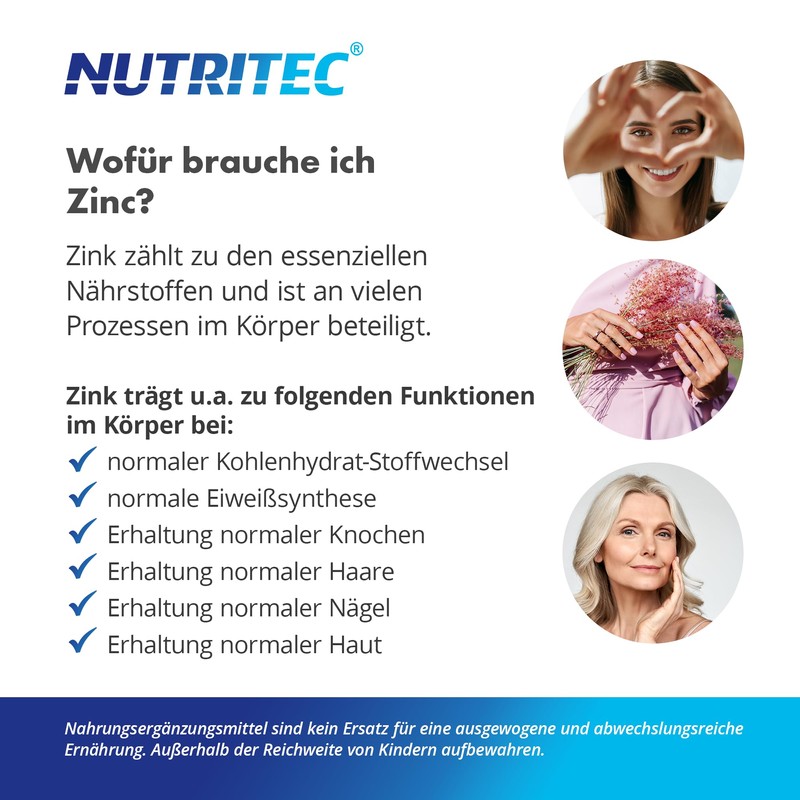 Nutritec Zinc with Vitamin C 365 Tablets, High Dose, Dietary