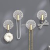 9PCS Self Adhesive Hooks Plastic Seashell Decorative Wall Mounted Bathroom