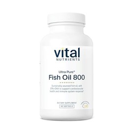 Vital Nutrients Ultra Pure® Fish Oil 800 - Supports Heart, Brain, & Immune Health* - Sustainably Sourced High EPA & DHA Omega-3 Fatty Acid - Lemon Fla
