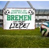 schilderkreis24 Football Sign "Football Religion Bremen" Decorative Garage Item Sport
