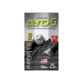 zero-G 4001-25 8 Inch by 25 Feet Lightweight, Ultra Flexible, Durable, Kink-Free Garden Hose, 5, 5/8" x 25', Gray