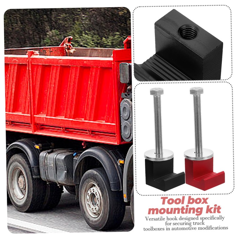 Alipis 4pcs Truck Tool Box Clamps Hooks for Pickup Tool