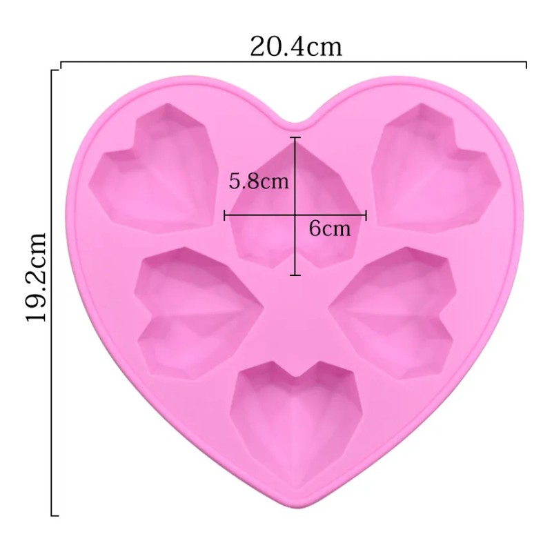 Molde De Silicón Flores Rosas 6 Cavidades Jabones Repostería