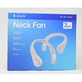 Jisulife Portable Personal Neck Fan 2 Pack Rechargeable Hands Free Bladeless