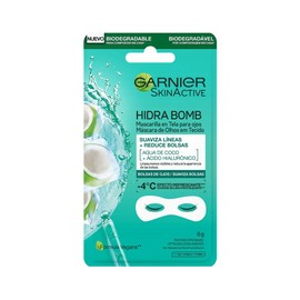 Garnier Skin Naturals Face Mascarilla facial en tela para ojos anti ojeras con coco hidra bomb de garnier, 1 pza Coco