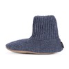 MUK LUKS Men's Morty Ragg Wool Slipper Sock, Denim, Medium
