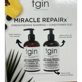 tgin Miracle Repairx Strengthening Shampoo + Conditioner set Biotin