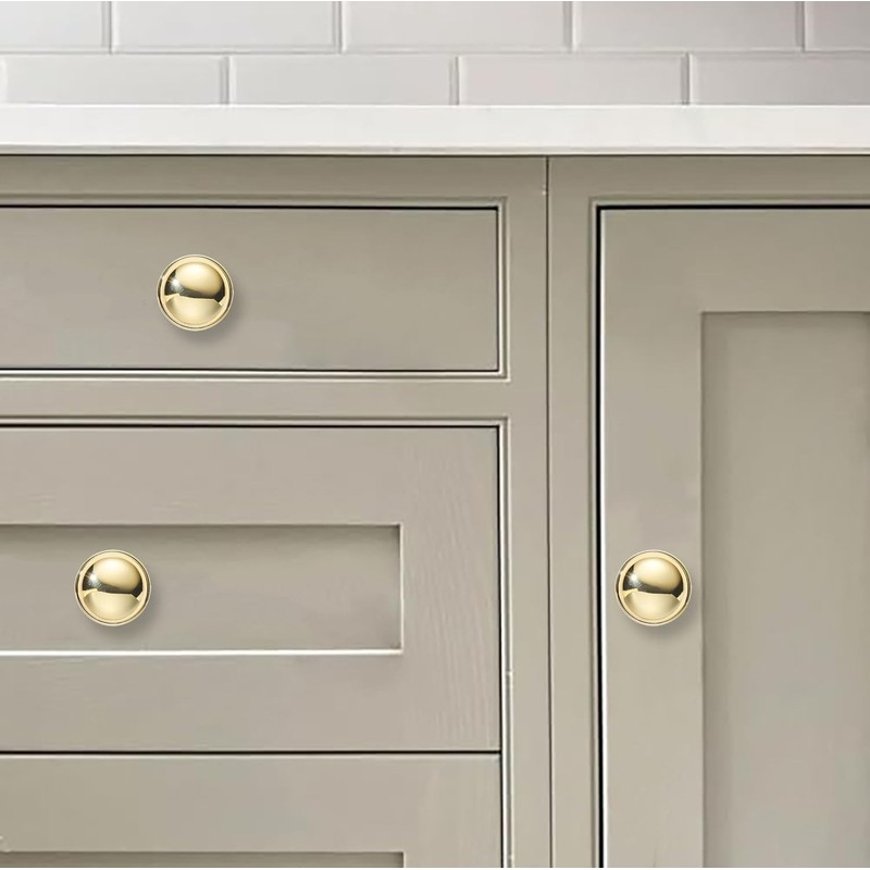 khtumeware 10 Pack Drawer Pulls 1-1/4 Inch Cabinet Knobs Solid