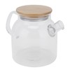 Transparent Glass Tea Pot 600ml Large Capacity Heat Resistant Water