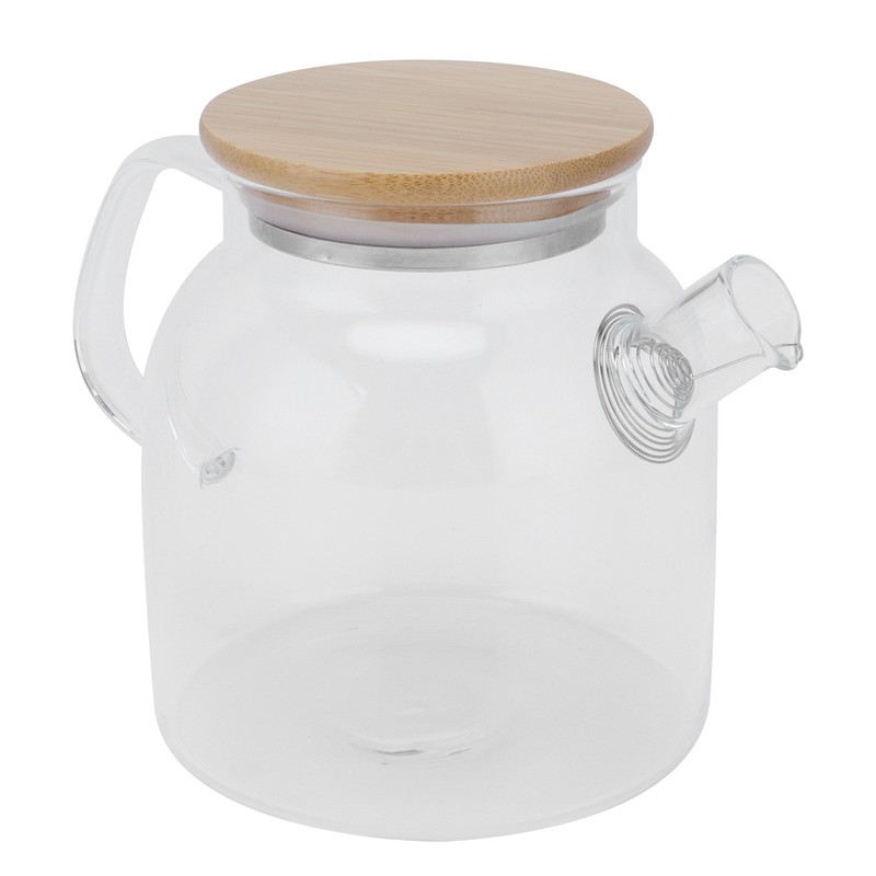 Transparent Glass Tea Pot 600ml Large Capacity Heat Resistant Water