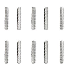 10pcs Steel Studding Threaded Bar Rod,Stainless Steel Threaded Rod Full Thread Studding Bar M6*150mm
