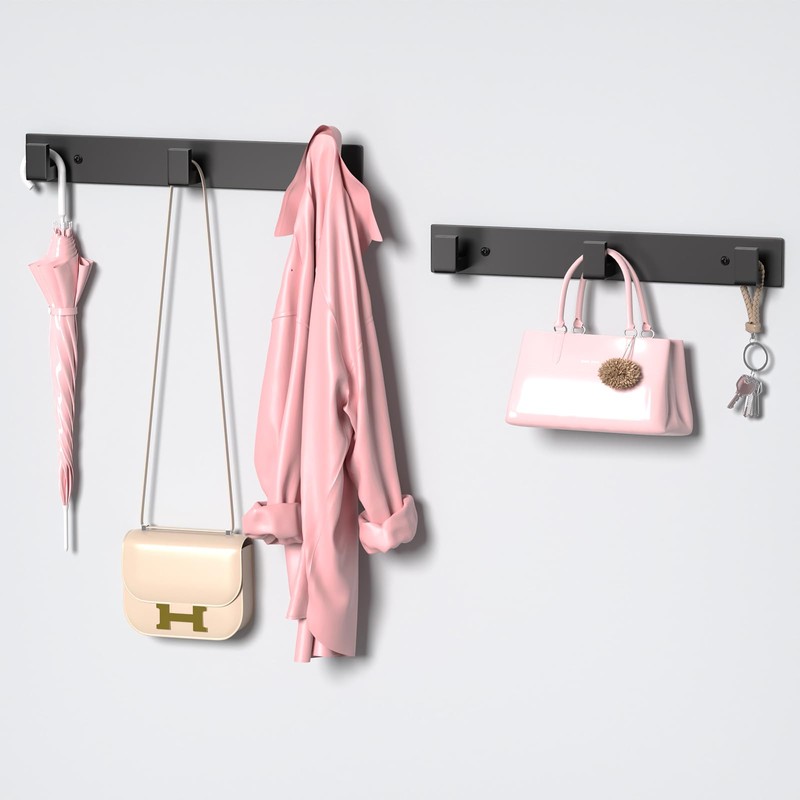 PMMASTO Wall Mounted Coat Hooks- Stainless Steel Rust-Resistant Bathroom Hangers