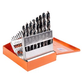 KnKut 21 Piece Jobber Length Drill Bit Set 1/16"-3/8" by 64ths