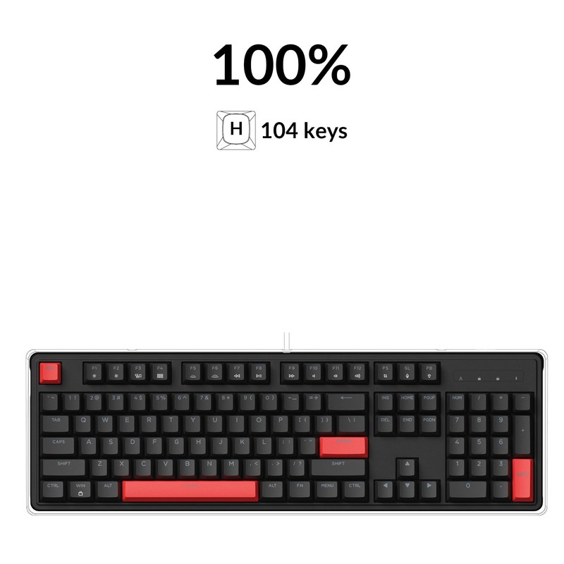 LEMOKEY X3 Wired Mechanical Gaming Keyboard, 100% Layout with QMK/VIA
