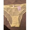Auden Women's Size Large Yellow See Through Lace Cheeky Underwear