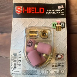 Jb Industries Shld-P4 Refrigerant Cap Locks,1/4 In.,R-410A,Pk4
