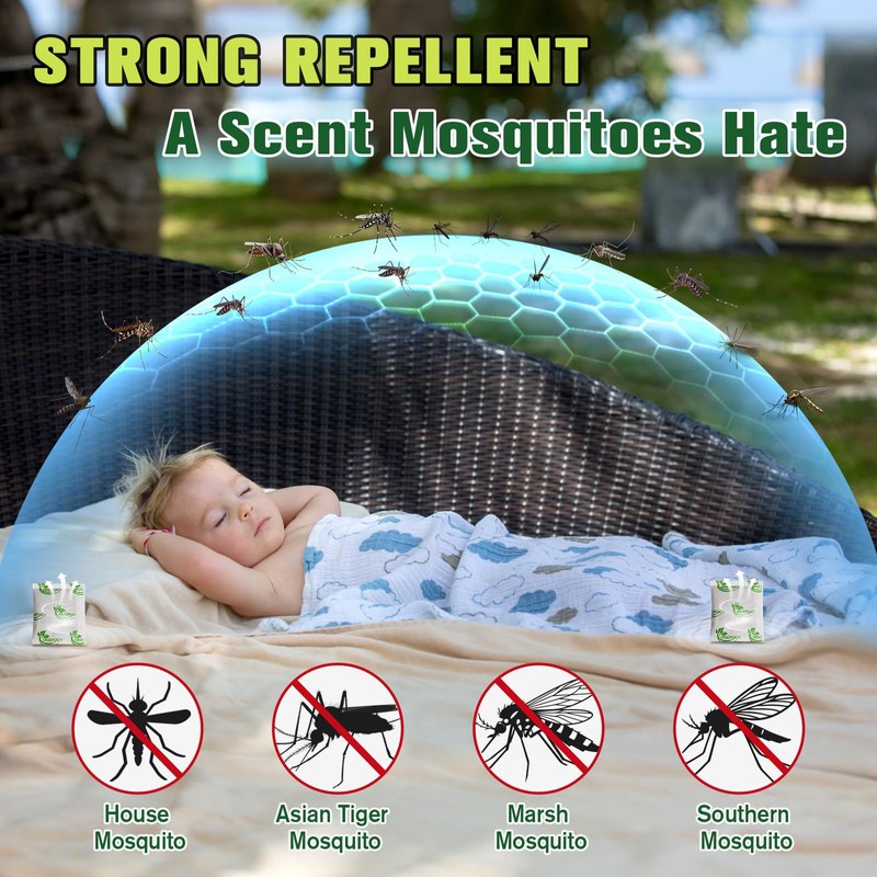 Mosquito Repellent Pouches, 10Pcs Peppermint Oil to Repel Mosquito, Keep