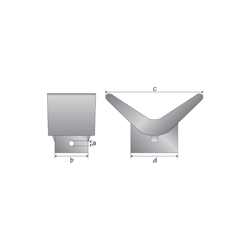 SeaSense Bow Stop (3- Inch X 3- Inch), black