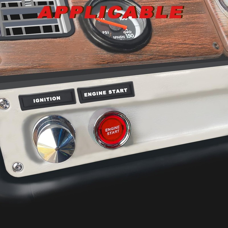 12V-24V/50A Push Start Ignition Switch Momentary Engine Start Push Button