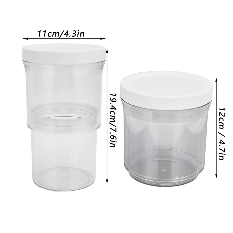 2Pcs Vacuum Container, Push Type Retractable Adjustable Food Storage Box