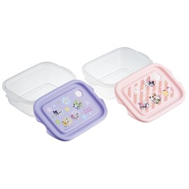 Skater FCN2WAG Sealing Container, Storage Container, Side Dish Container, 16.9 fl oz (500 ml), Antibacterial, Made in Japan, 2P, Sanrio Allstars Moving Rabbit