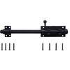 Heluok 10Inch Slide Bolt Latch Black, Heavy Duty Barrel Bolt