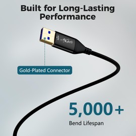 USB 3.0 auf VGA AdapterKabel 1 m,Unidirektional Typ-A Stecker auf VGA Stecker,1080P Full HD für Fernseher,Projektor,Monitor,Kompatibel mit Windows 11/10/8.1/8/7,MacOS,Treiberinstallation erforderlich