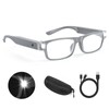 200% Magnifying Glasses with Light,USB Rechargeable LED Lighted Magnifying Eyewear,Hands