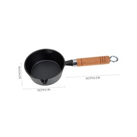 GOOHOCHY hot oil pan Cast Iron Sauce Pan mini egg pan mini non- stick saucepan stainless frying pan cast iron basting pot iron butter warmer indoor kit skillet pan soup pot wooden pancakes