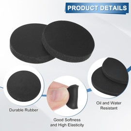 M METERXITY 20-Pack Rubber Solid Discs Washers, 20mm OD x 3mm Thickness Anti-Vibration Noise-Reducing Rubber Spacer Pads Gasket Bushings for HVAC/Washing Machines/Furniture/DIY Gasket Craft