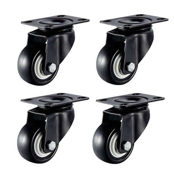 QsEzDo 4 Pack Caster Wheels, Heavy Duty, 2 inch wheels,