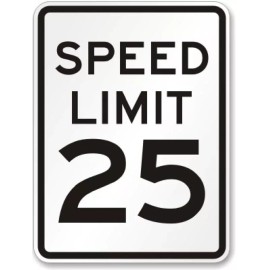Aluminum Speed Limit Aluminum Weatherproof 8" x 12" Sign p00435