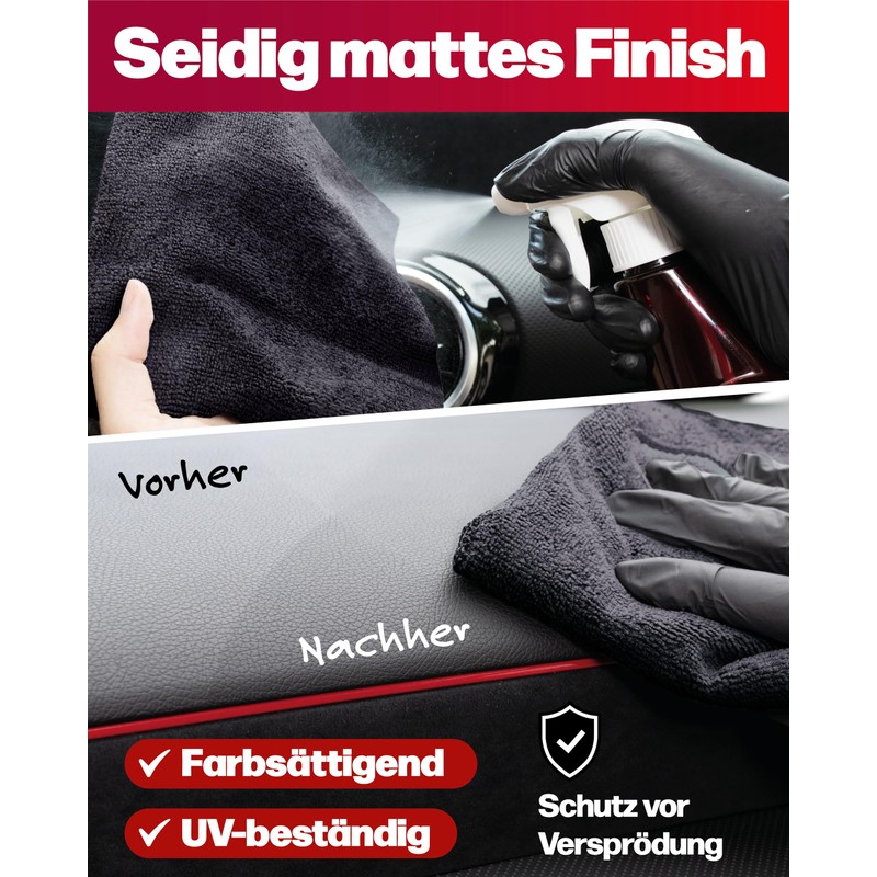KESTRAL® Car cockpit care set with dust cloth and microfibre