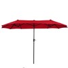 MFSTUDIO 13FT Double-Sided Outdoor Patio Umbrella, Large Rectangular Market Table