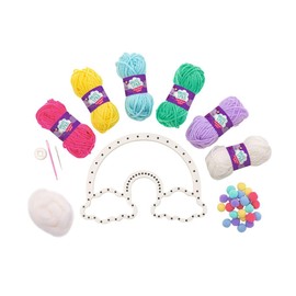 moses. Craft Fun Rainbow Weaving, Extensive Weaving Set for Beginners, Craft Set with Step-by-Step Weaving Instructions and Wooden Weaving Frame, Learning to Weaving for Children from 8 Years,