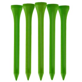 TH Golf Bamboo Golf Tees 70mm | Pack of 50 & 100 | Multiple Colour Options | Premium Eco Friendly Sustainable Durable Bamboo Golf Tees (Neon Green, Pack of 50)