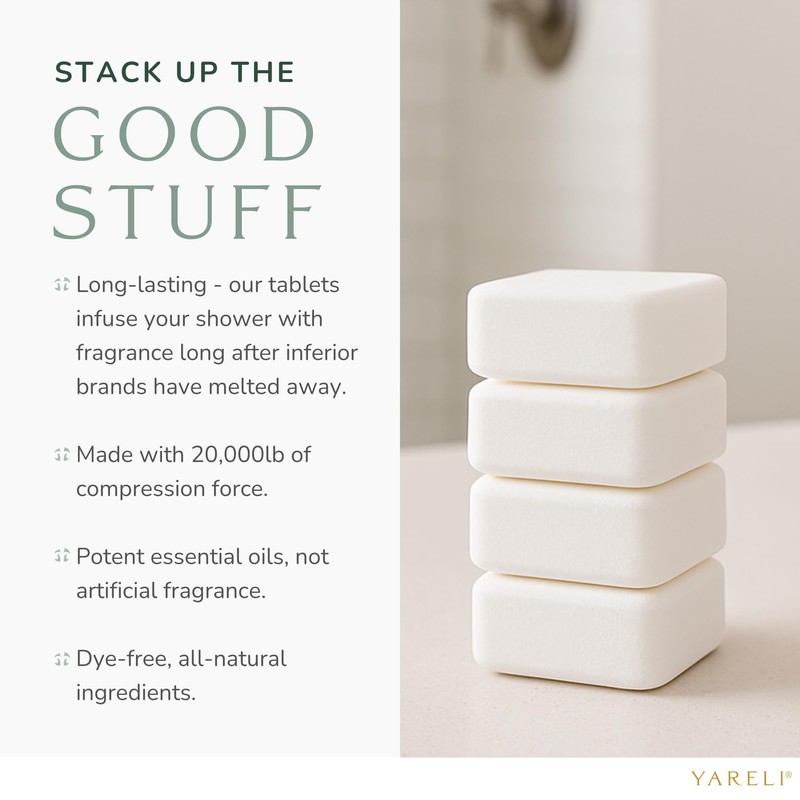 Yareli Shower Steamers for Sinus Relief, 12 Pack, for Women