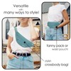 Crossbody Belt Bags Sling Fanny Pack for Men with 4-Zipper