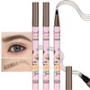 evpct SUAKE 2Pcs Black Brown Magic Microblading Eyebrow Contouring Pen