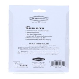 Roadpro Rp2345fsae 7-way Electrical Trailer Socket 7-pin Connector RP2345FSAE 7-way Electrical Trailer Socket 7-pin Connector