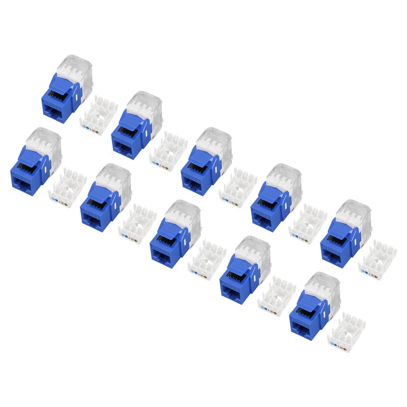 50PCS RJ45 Cat5e Unshielded Network Module 180 Degree Punch Free